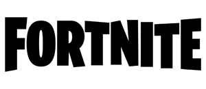 Fortnite logo, varsity team at University of Akron