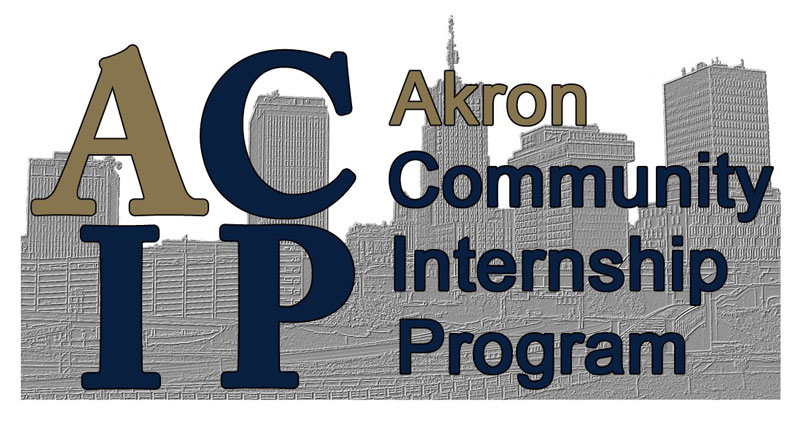 The Akron Community Internship Program logo.