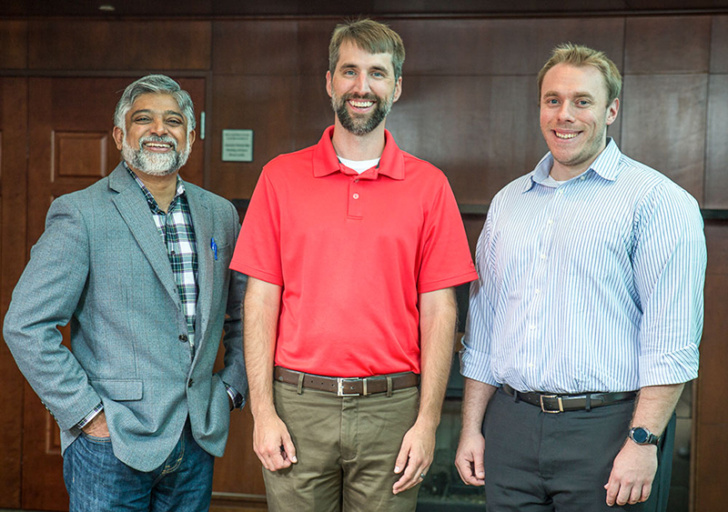 Members of the Cool Aid Team are, from left, Gopal Nadkarni, Dr. Nicholas Garafolo and Harry Harris. Not pictured is Aaron Rood.