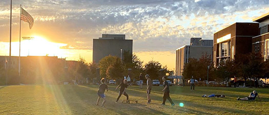 Weekday in-person information sessions and campus tours Students who took a campus tour play soccer
