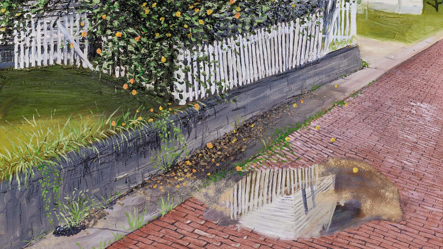Detail of painting by Avery Mags Duff