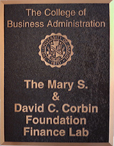 College of Business - The Mary C. and David S. Corbin Foundation Finance Lab