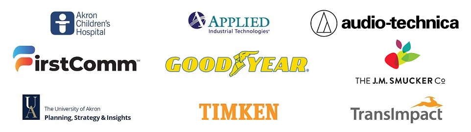 Audio-Technica Logo, Goodyear Logo, Timken Logo, and the UA Department of Planning, Strategy &apm; Insights Logo