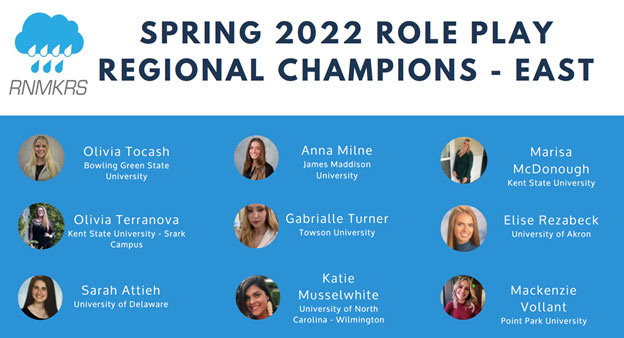 Role play regional champions includes Elise Rezabeck from The University of Akron
