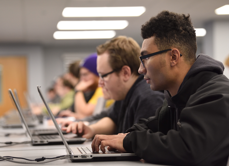 Students in computer degrees learning at The University of Akron