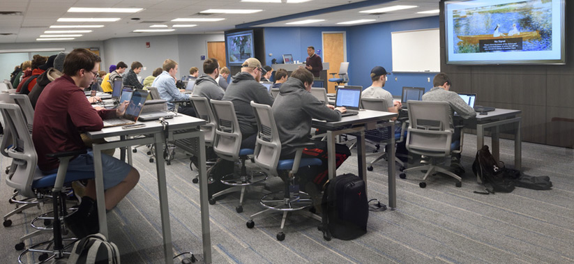 Digital Forensics classroom at the University of Akron