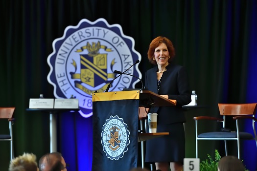 Dr. Loretta Mester, President and Chief Executive Officer, Federal Reserve Bank of Cleveland, gives her keynote speech.