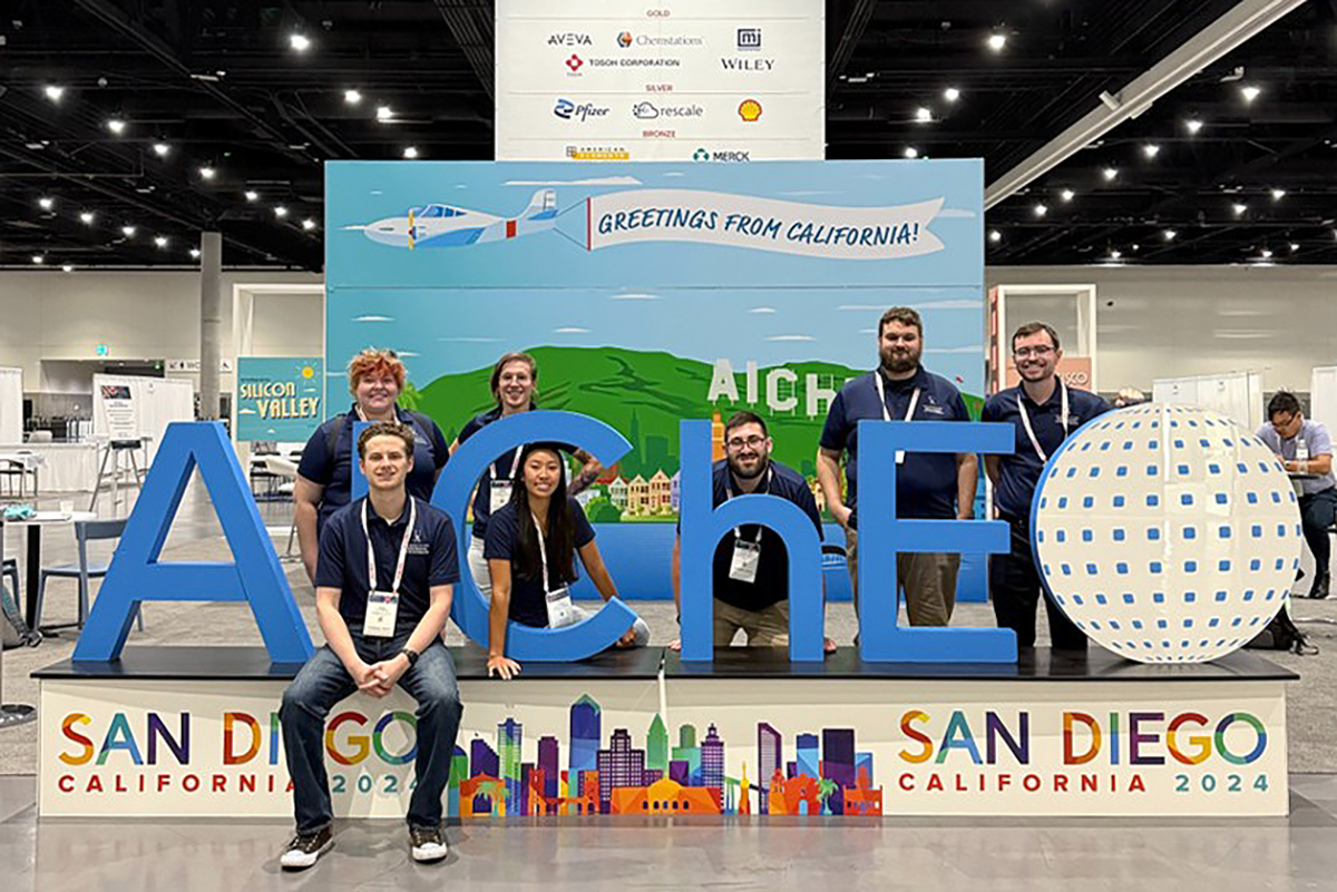 Pictured left to right: Kat Kunz, Cody Robinson, Gemini Ramlo, Lily Clemente, Jonathan Bettes, Zachary Strong and Nathan Kling.