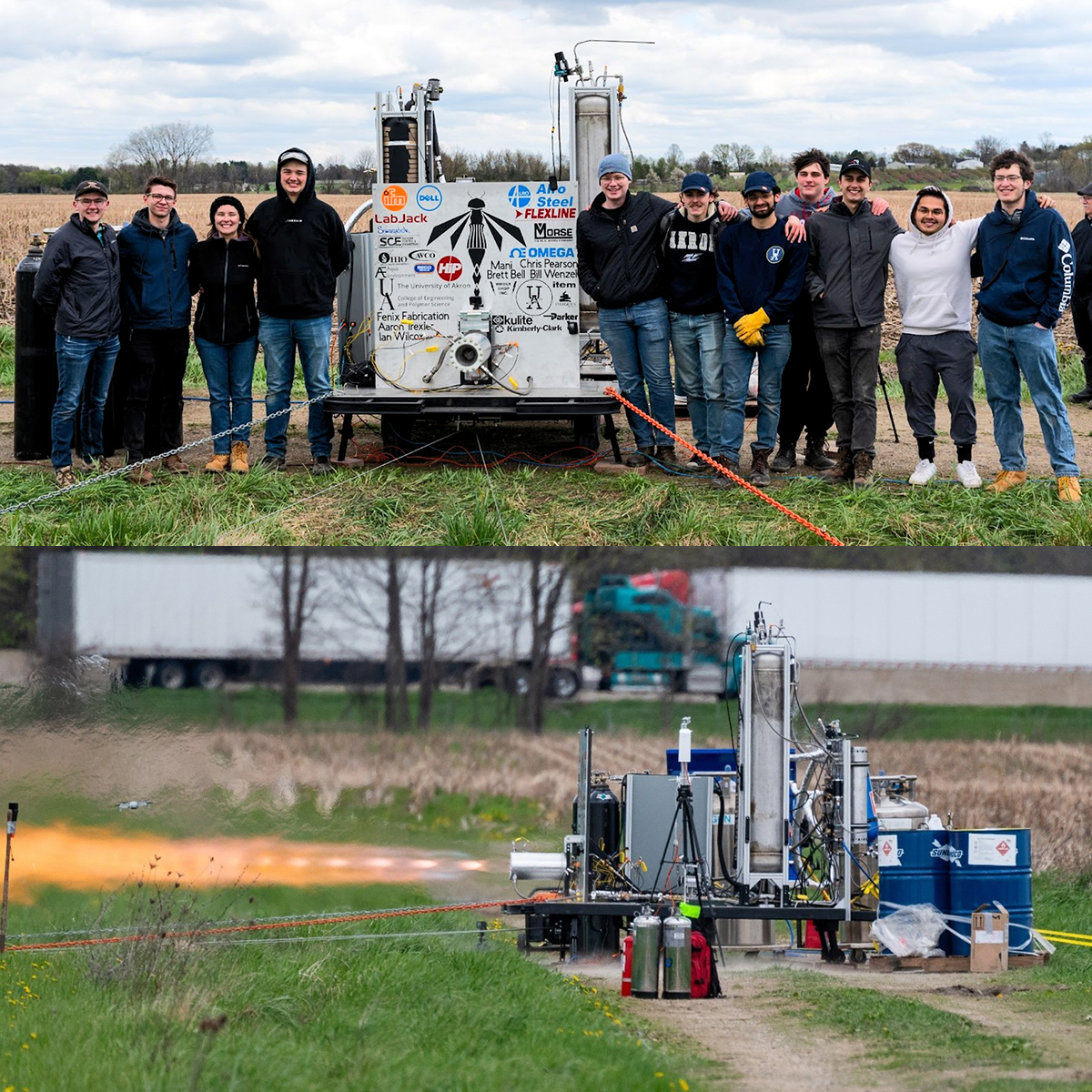 Akronauts venture into cryogenics with first student-made regeneratively cooled rocket engine