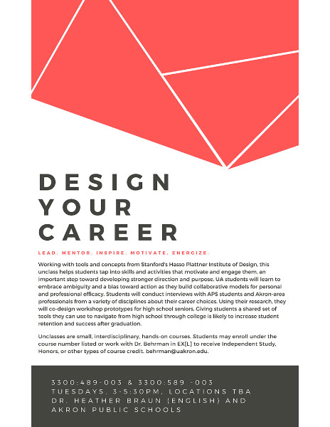 Design Your Career unclass poster
