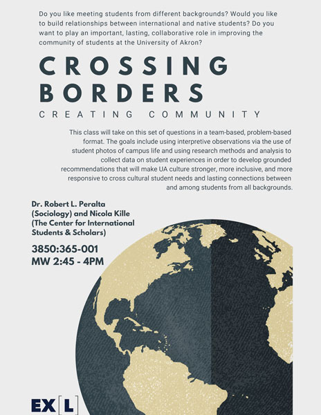 Crossing Borders/Creating Community unclass poster