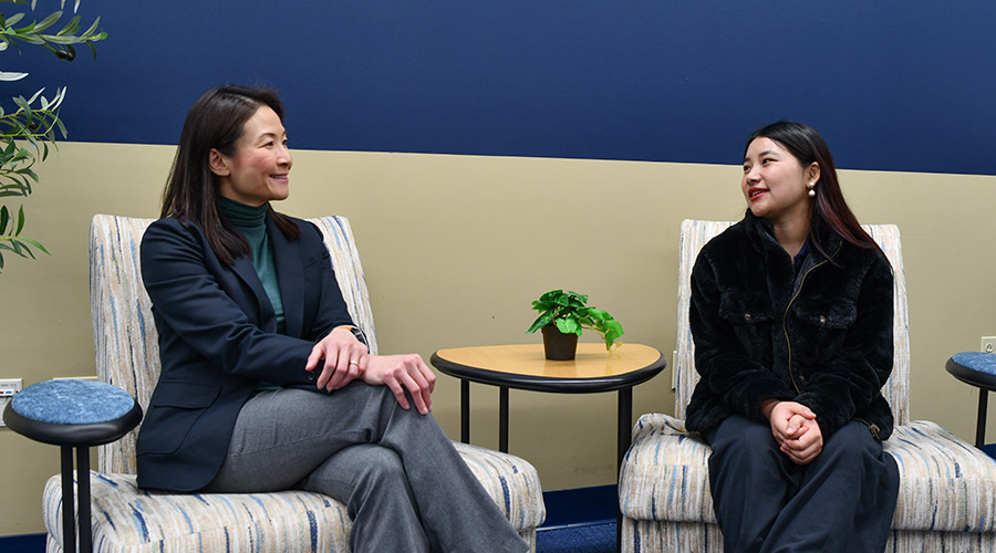 Sydney Chinchanachokchai and Anisha Gurung at The University of Akron