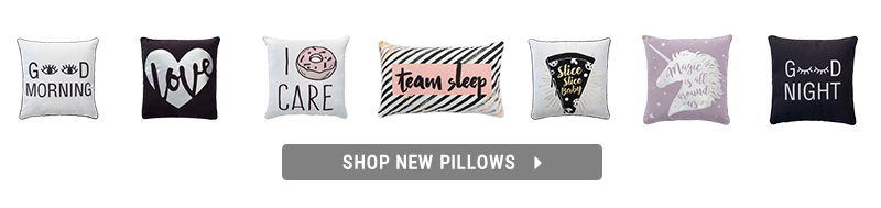 Shopping for dorm essentials pillows.