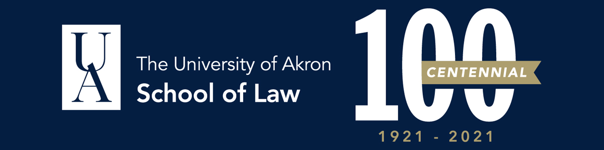University of Akron School of Law 100 years logo