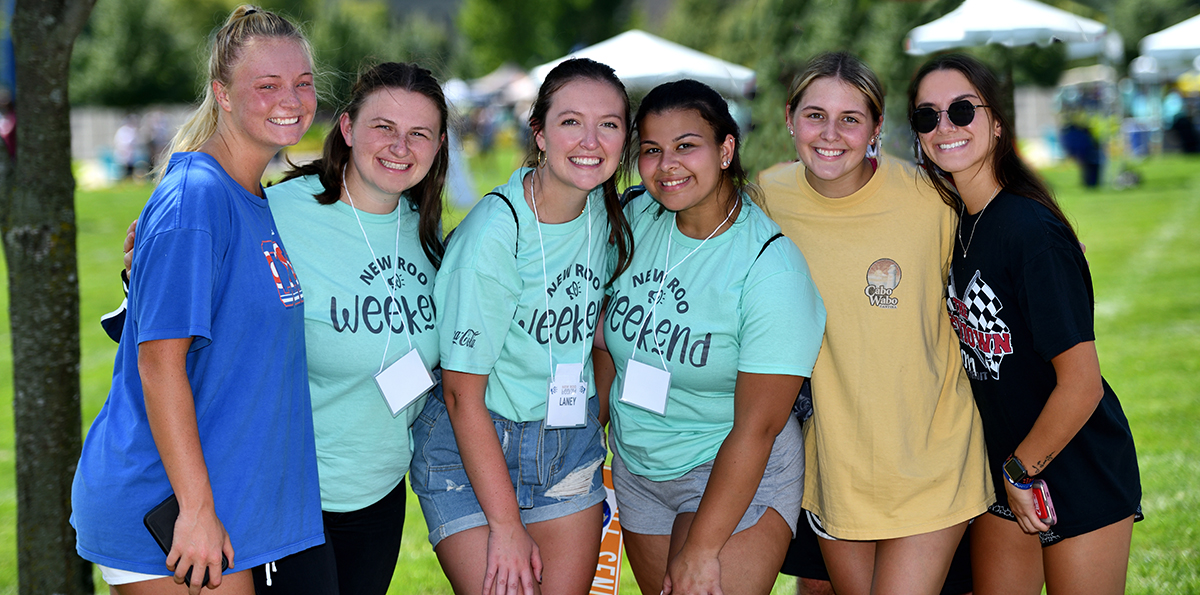 New students at welcome event at The University of Akron